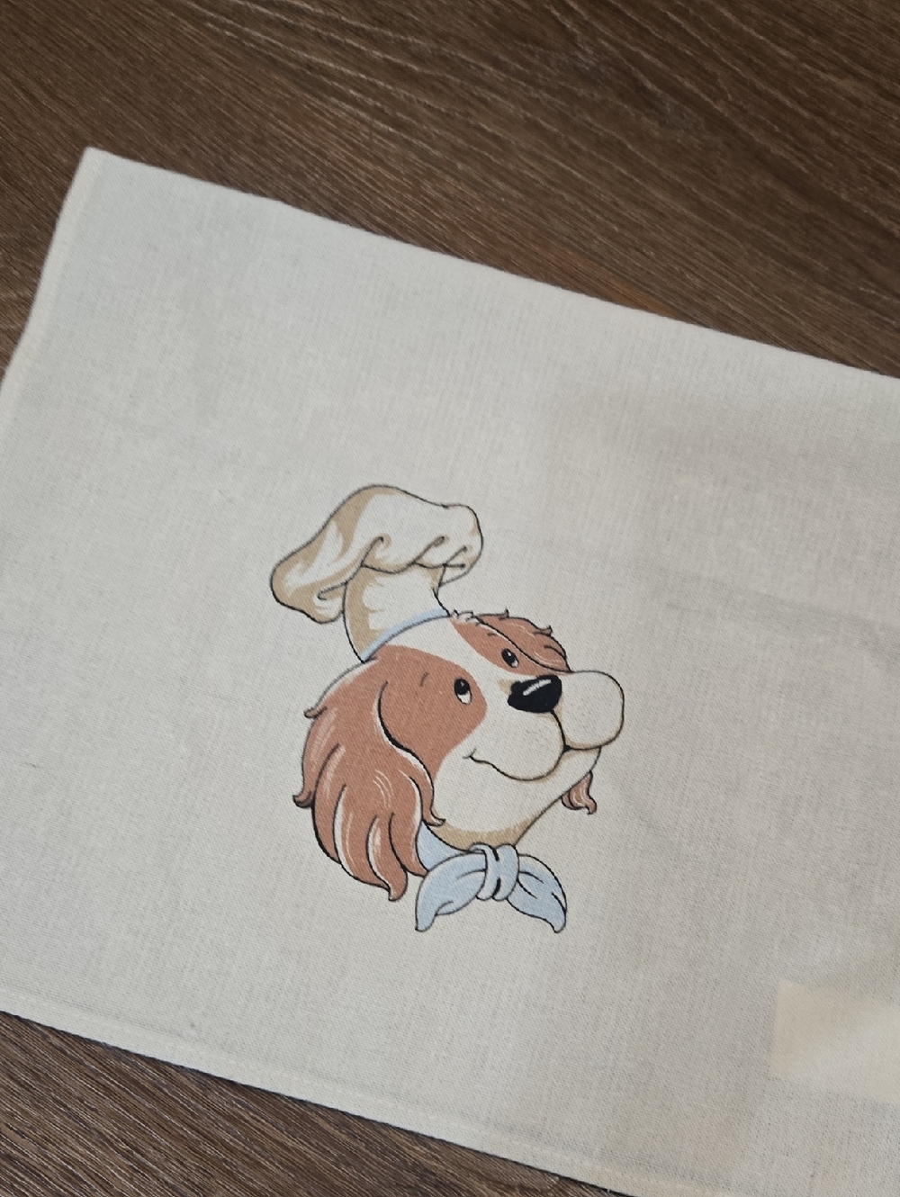 THREE COTTON KITCHEN TOWELS WITH DOG THEME... #7943 - Picture 4 of 5